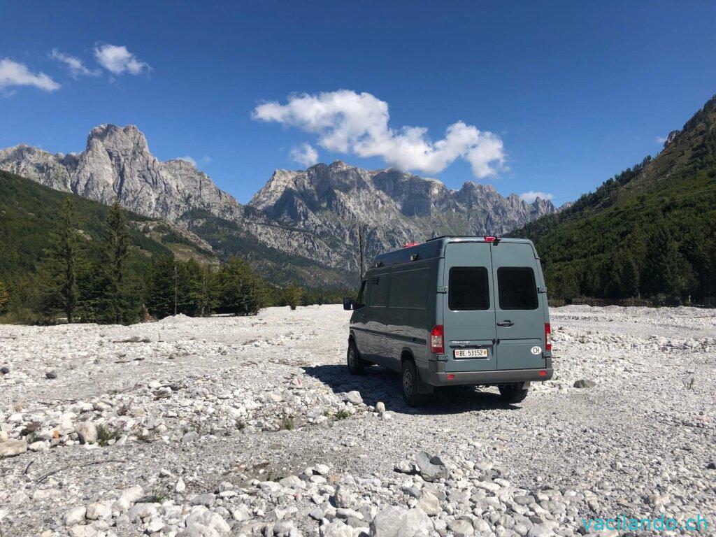 Valbona Flussbett Camper 4x4