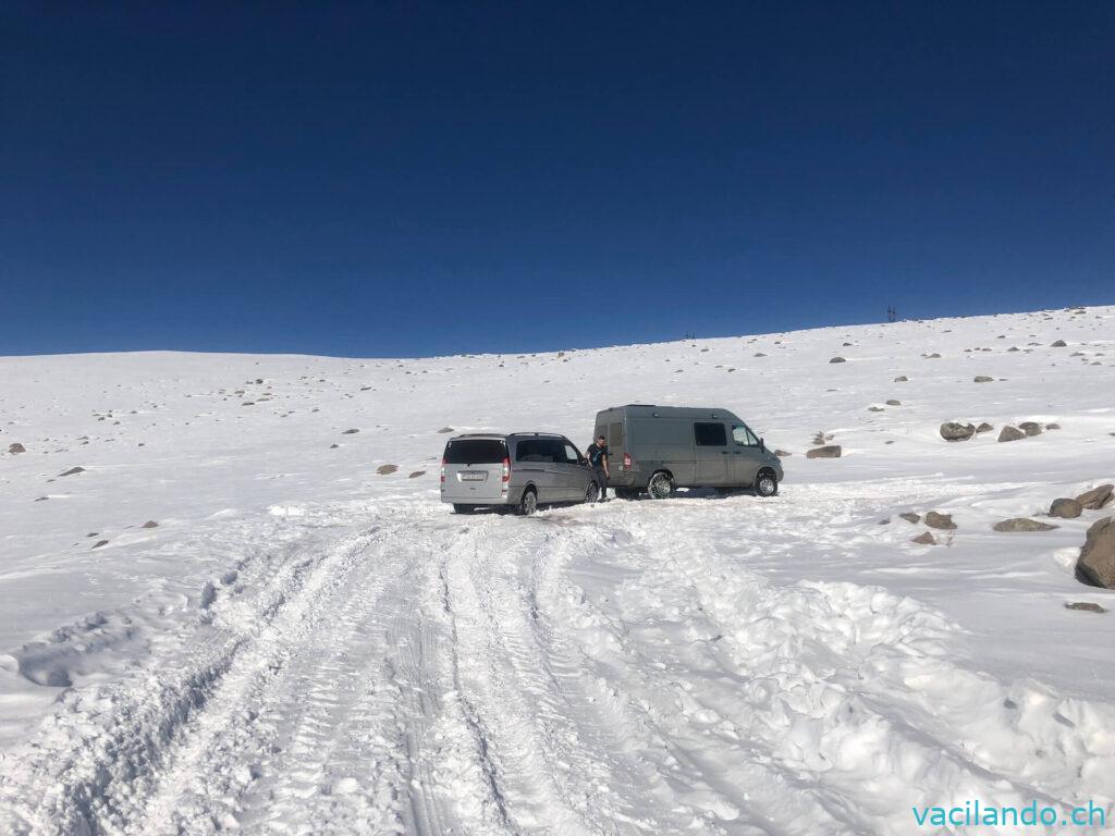 Aragats Berg im Winter Armenien Ski