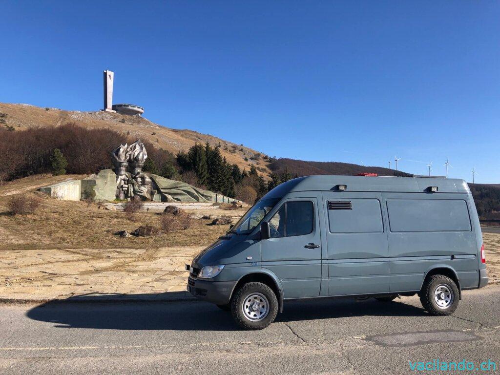 Busludscha-Denkmal Bulgarien übernachten Camper