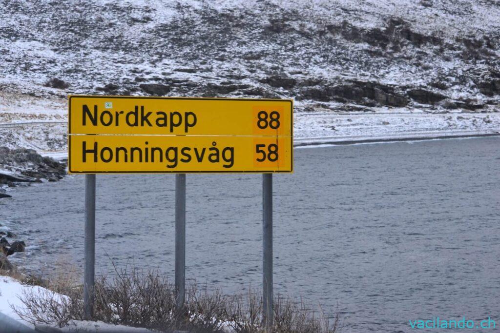 Schild Nordkapp